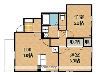 グリーン リーフ熊倉 D【1階】の間取り